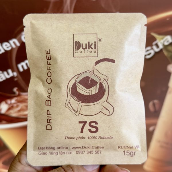 Gói Cafe Drip số 7 Duki 15Gr 100% Robusta (cà phê túi lọc)